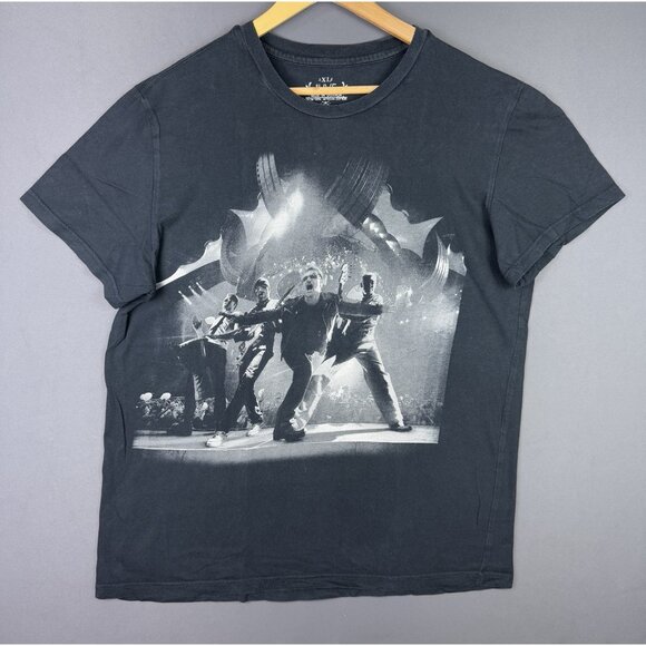 Vintage Y2K U2 Band Tee 360 Degrees Tour Concert Promo Rare Black XL Shirt Art - Picture 1 of 10